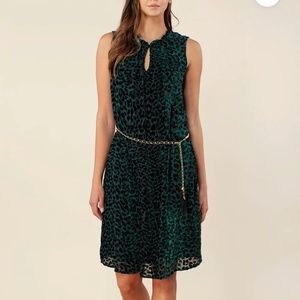 Hale Bob Isobel Silk Velvet Burnout Dress